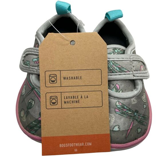 Bogs Shoes Dragonfly Puddles Unisex Kids Kicker Strap 72537K-066 Gray Slip On 4 - Picture 6 of 16